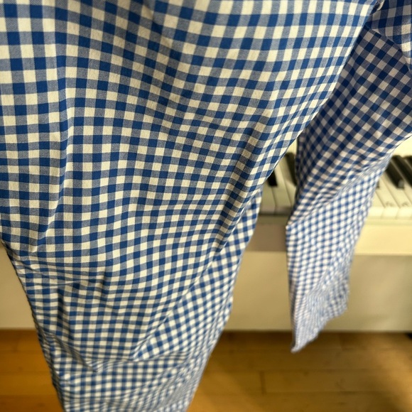 Talbots Petite Blue and White Checkered Cropped Pants 6P - Picture 10 of 16